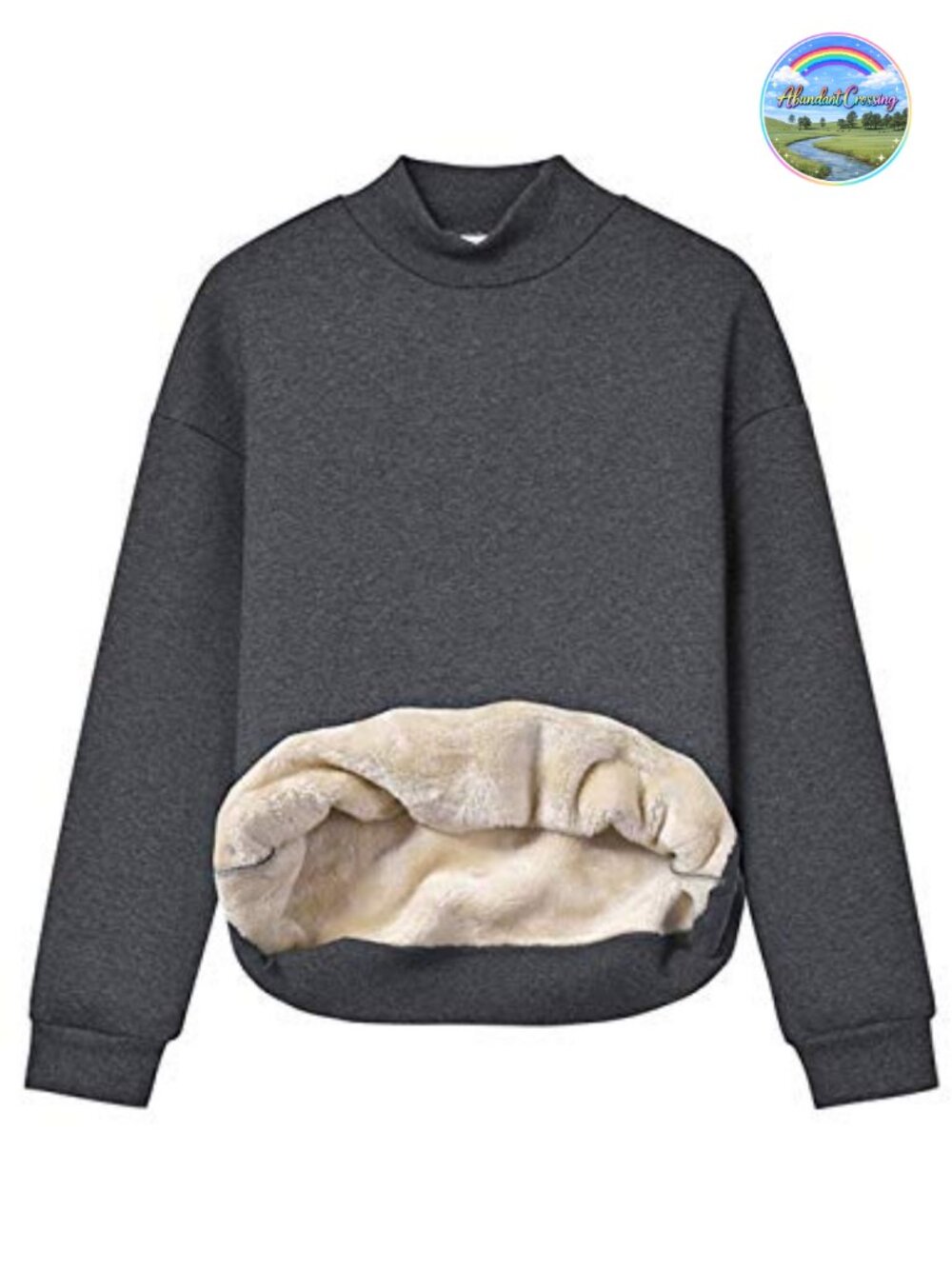 Women's Fleece Lined Mockneck Sweatshirt Heavyweight Pullover with Kangaroo